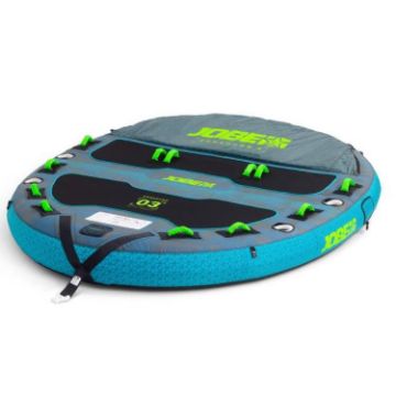 Guests Enjoying The Jobe Sports Compound 3 Towable Tube On The Ocean, Ride Sofa Or Disc Style. Hours Of Fun. Super-Easy To Climb Back Into. Fast Inflate And Connect. 3 Year Warranty.