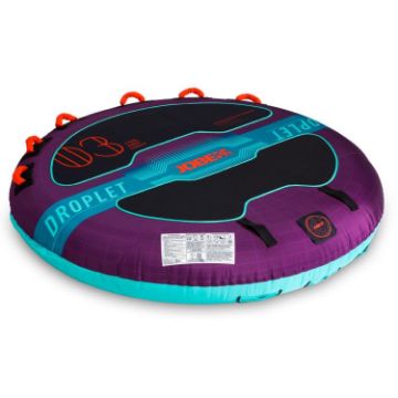Guests Enjoying The Jobe Sports Droplet 3 Towable Tube On The Ocean, Hours Of Fun For Any Age Guest. Super-Easy To Climb Back Into. Fast Inflate And Connect. 3 Year Warranty.