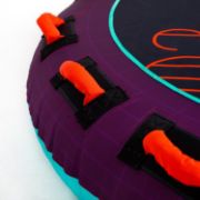 Yacht Crews Quickly And Easily Deploying The Premium Droplet 3 Towable Tube Towable Inflatable From The Swim Platform