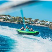 Detailed Close-Up Of The Heavy-Duty Marine Grade Materials And Construction Of The Jobe Sports Rodeo 2 Towable Tube Towable Inflatable