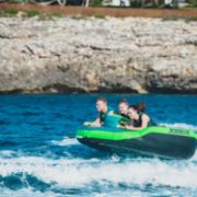 Close-Up Of The Premium Yacht Grade Features Of The Jobe Sports Rodeo 2 Towable Tube Towable Inflatable