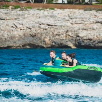 Close-Up Of The Premium Yacht Grade Features Of The Jobe Sports Rodeo 2 Towable Tube Towable Inflatable