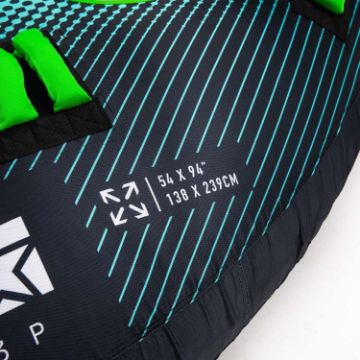 Detailed Close-Up Of The Heavy-Duty Marine Grade Materials And Construction Of The Jobe Sports Rumble 3 Towable Tube Towable Inflatable