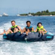 Profile View Showing The Sleek Engineering And Premium Design Of The Jobe Sports Rumble 3 Towable Tube Towable Inflatable