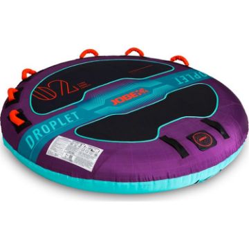 Guests Enjoying The Jobe Sports Droplet 2 Towable Tube On The Ocean, Hours Of Fun For Any Age Guest. Super-Easy To Climb Back Into. Fast Inflate And Connect. 3 Year Warranty.