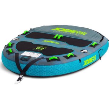 Guests Enjoying The Jobe Sports Compound 2 Towable Tube On The Ocean, Ride Sofa Or Disc Style. Hours Of Fun. Super-Easy To Climb Back Into. Fast Inflate And Connect. 3 Year Warranty.