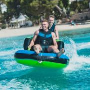 Close-Up Of The Premium Yacht Grade Features Of The Jobe Sports Swath 2 Towable Tube Towable Inflatable