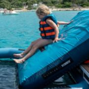 Detailed Close-Up Of The Heavy-Duty Marine Grade Materials And Construction Of The Jobe Sports Switch 2 Towable Tube Towable Inflatable