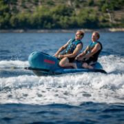 Close-Up Of The Premium Yacht Grade Features Of The Jobe Sports Chaser 2 Towable Tube Towable Inflatable