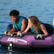 Detailed Close-Up Of The Heavy-Duty Marine Grade Materials And Construction Of The Jobe Sports Scout 2 Towable Tube Towable Inflatable