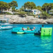 Yacht Crews Quickly And Easily Deploying The Premium Retreat Lounger From The Swim Platform