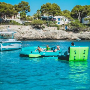Yacht Crews Quickly And Easily Deploying The Premium Retreat Lounger From The Swim Platform