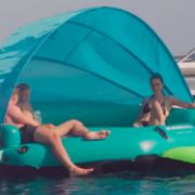Crew Demonstrating The Compact Footprint And Easy Storage Of The Jobe Sports Retreat Lounger