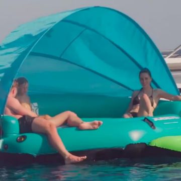 Crew Demonstrating The Compact Footprint And Easy Storage Of The Jobe Sports Retreat Lounger