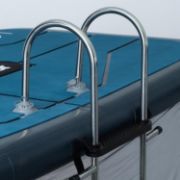Guests Enjoying The Jobe Sports Infinity Steps On The Ocean, Secure, Ultra-Fast Setup. 4 Round Comfortable Steps. Marine Grade Stainless Steel. 2 Year Warranty. For Island Or Pool.