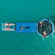 Crew Demonstrating The Compact Footprint And Easy Storage Of The Jobe Sports Manta Platform