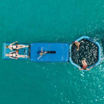 Crew Demonstrating The Compact Footprint And Easy Storage Of The Jobe Sports Manta Platform