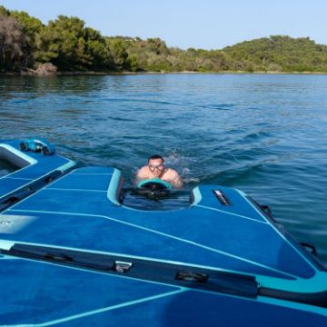 The Jobe Sports Infinity Seabob Dock Platform Arranged On A Superyacht Beach Club Platform