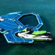 Profile View Showing The Sleek Engineering And Premium Design Of The Jobe Sports Infinity Jetski Dock Platform