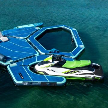 Profile View Showing The Sleek Engineering And Premium Design Of The Jobe Sports Infinity Jetski Dock Platform