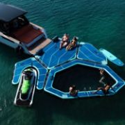 Charter Guests Enjoying The Infinity Jetski Dock, High-End Water Sports Equipment From Yacht Toys™