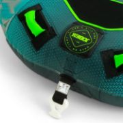 Guests Enjoying The Jobe Sports Hydra 1 Towable Tube On The Ocean, Top Ratings For Speed And Stability. Features A Quick-Connector And Easy Boarding. Low-Profile, Durable, And Ready In Minutes.  3 Year Warranty.