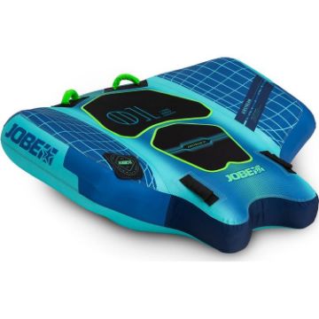 Guests Enjoying The Jobe Sports Airstream 1 Towable Tube On The Ocean, Top-Rated For Thrills And Stability. Light And Easy To Store And Maneuver On Deck. Durable, Fun, And Built To Last. 3 Year Warranty.
