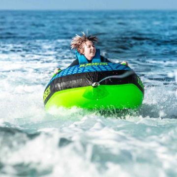 Detailed Close-Up Of The Heavy-Duty Marine Grade Materials And Construction Of The Jobe Sports Ridge 1 Towable Tube Towable Inflatable