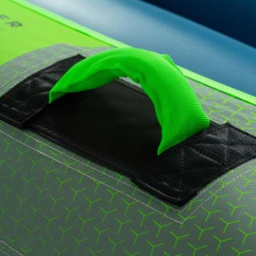 Close-Up Of The Premium Yacht Grade Features Of The Jobe Sports Trooper Towable Tube Towable Inflatable
