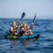 Crew Demonstrating The Compact Footprint And Easy Storage Of The Jobe Sports Croft Kayak