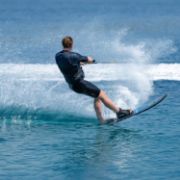 The Jobe Sports Mode Water Skis Arranged On A Superyacht Beach Club Platform