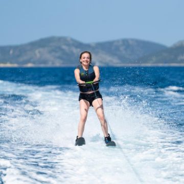 Charter Guests Enjoying The Allegre 67, High-End Water Sports Equipment From Yacht Toys™