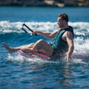 Crew Demonstrating The Compact Footprint And Easy Storage Of The Jobe Sports Stimmel Hybrid Board