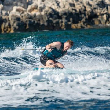 The Jobe Sports Chipper Hybrid Board Arranged On A Superyacht Beach Club Platform