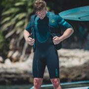 Close-Up Of The Premium Yacht Grade Features Of The Jobe Sports Perth 3/2Mm Shorty Wetsuit