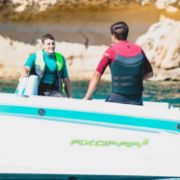 Close-Up Of The Premium Yacht Grade Features Of The Jobe Sports Perth 3/2Mm Shorty Wetsuit