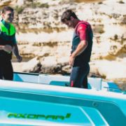 Crew Demonstrating The Compact Footprint And Easy Storage Of The Jobe Sports Perth 3/2Mm Shorty Wetsuit