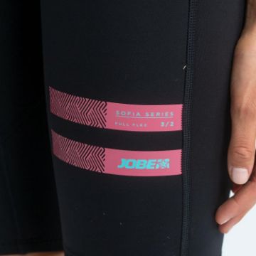 Detailed Close-Up Of The Heavy-Duty Marine Grade Materials And Construction Of The Jobe Sports Sofia 3/2Mm Shorty Wetsuit