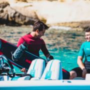 Charter Guests Enjoying The Perth 3/2Mm, High-End Water Sports Equipment From Yacht Toys™