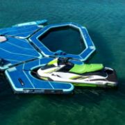 Yacht Crews Quickly And Easily Deploying The Premium Oasis Collection Nassau Platform Set From The Swim Platform