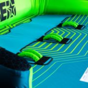 Detailed Close-Up Of The Heavy-Duty Marine Grade Materials And Construction Of The Jobe Sports Binar Towable 4 Towable Tube Towable Inflatable