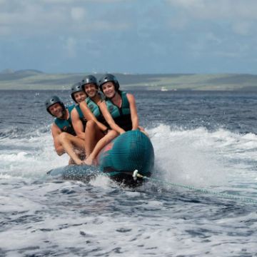 Profile View Showing The Sleek Engineering And Premium Design Of The Jobe Sports Chaser Towable 4P Towable Inflatable