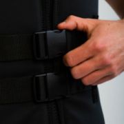 Yacht Crews Quickly And Easily Deploying The Premium Unisex Neoprene Vest Buoyancy Aid From The Swim Platform