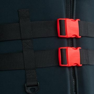 Guests Enjoying The Jobe Sports Unisex Neoprene Vest On The Ocean, Ultra Soft And Comfortable For Extended Use. Iso Certified 50N. Fast Entry And Exit. Bomb-Proof Ykk Zipper And Buckles. Kill Cord D-Ring.