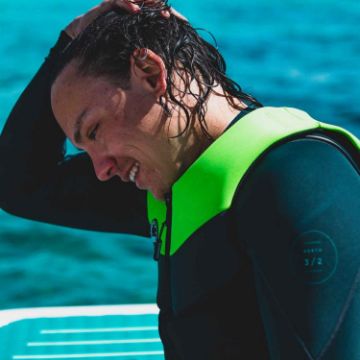 Detailed Close-Up Of The Heavy-Duty Marine Grade Materials And Construction Of The Jobe Sports Unisex Neoprene Vest Buoyancy Aid
