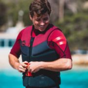 Detailed Close-Up Of The Heavy-Duty Marine Grade Materials And Construction Of The Jobe Sports Unisex Neoprene Vest Buoyancy Aid