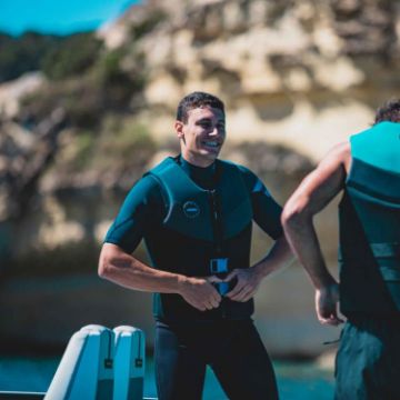Profile View Showing The Sleek Engineering And Premium Design Of The Jobe Sports Unisex Neoprene Vest Buoyancy Aid