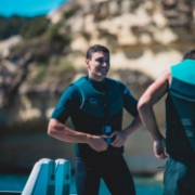 Profile View Showing The Sleek Engineering And Premium Design Of The Jobe Sports Unisex Neoprene Vest Buoyancy Aid