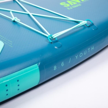 Detailed Close-Up Of The Heavy-Duty Marine Grade Materials And Construction Of The Jobe Sports Sava Aero Sup Paddleboard