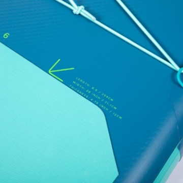 Crew Demonstrating The Compact Footprint And Easy Storage Of The Jobe Sports Sava Aero Sup Paddleboard